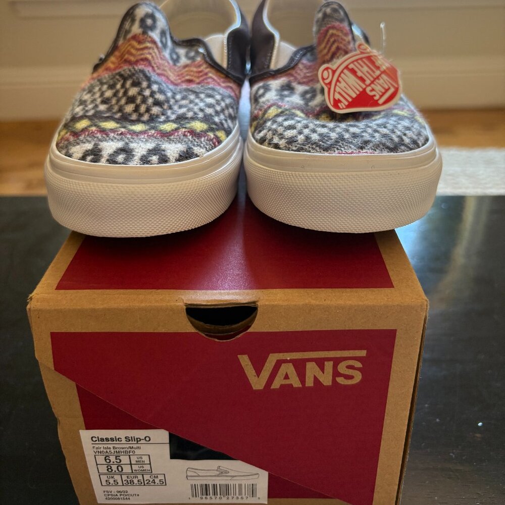 Vans Fair Isle Brown/Multi Classic slip on